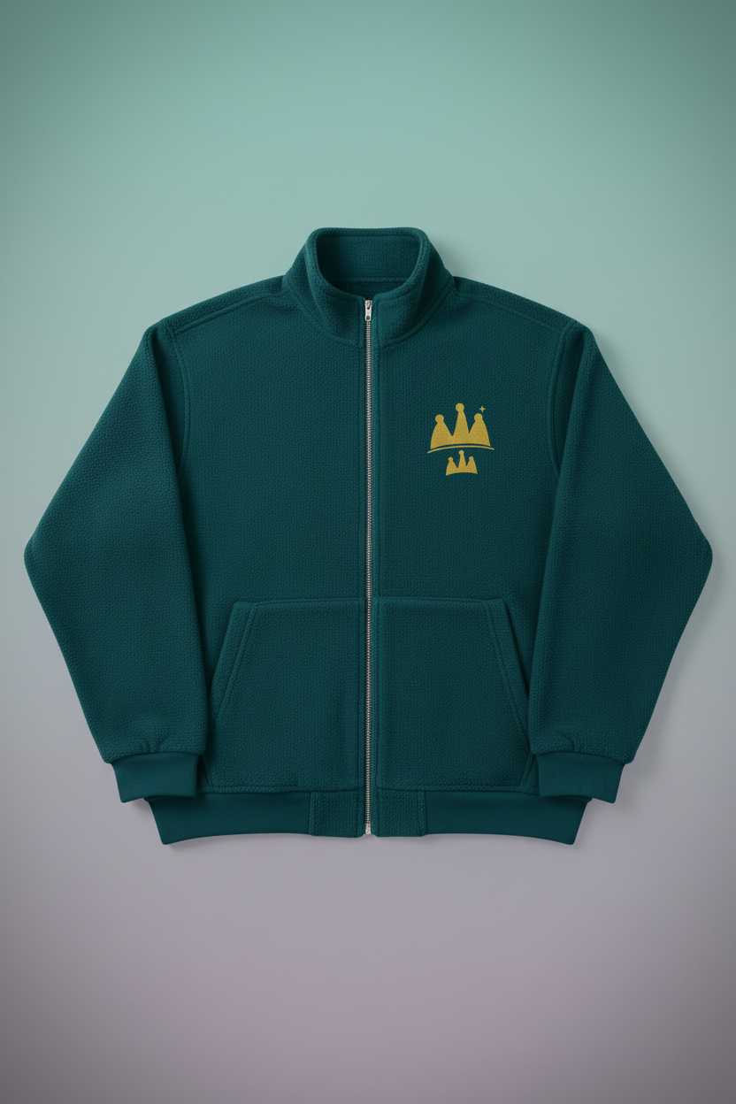 Teal Jacket — Front, Bright Gradient